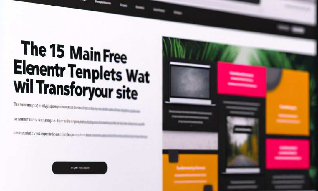 Os 15 principais modelos Elementor gratuitos que transformarão seu site