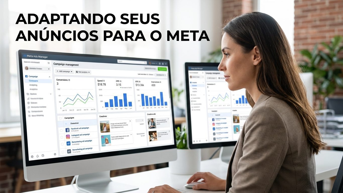 capa-11592-1784404239.png Dashboard de gerenciamento de campanhas Meta Ads com gráficos de desempenho e anúncios de Facebook, Instagram e remarketing